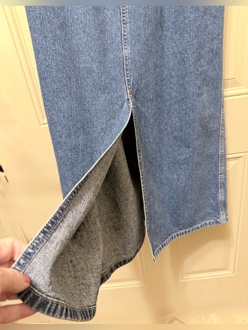 Eddie Bauer Cotton Denim Maxi Skirt Size 14 - Picture 5 of 5